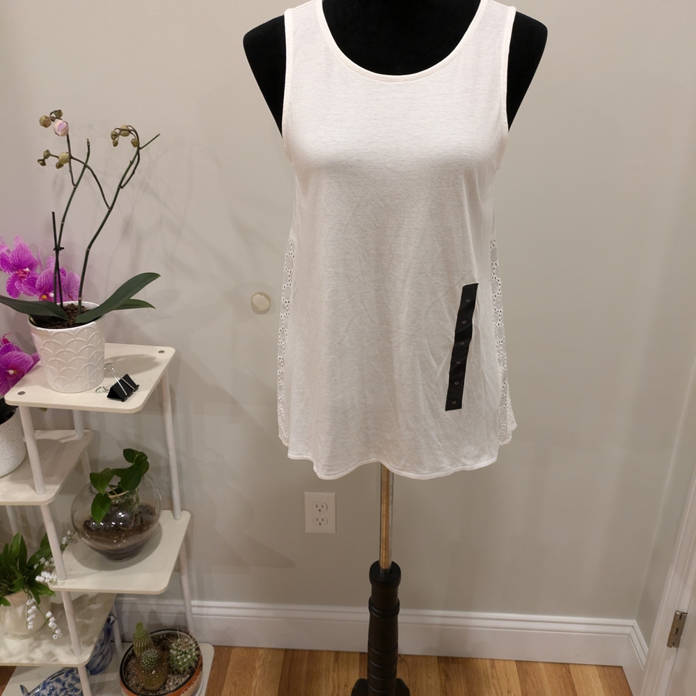 Banana Republic White Relaxed Tank Top Size XS New